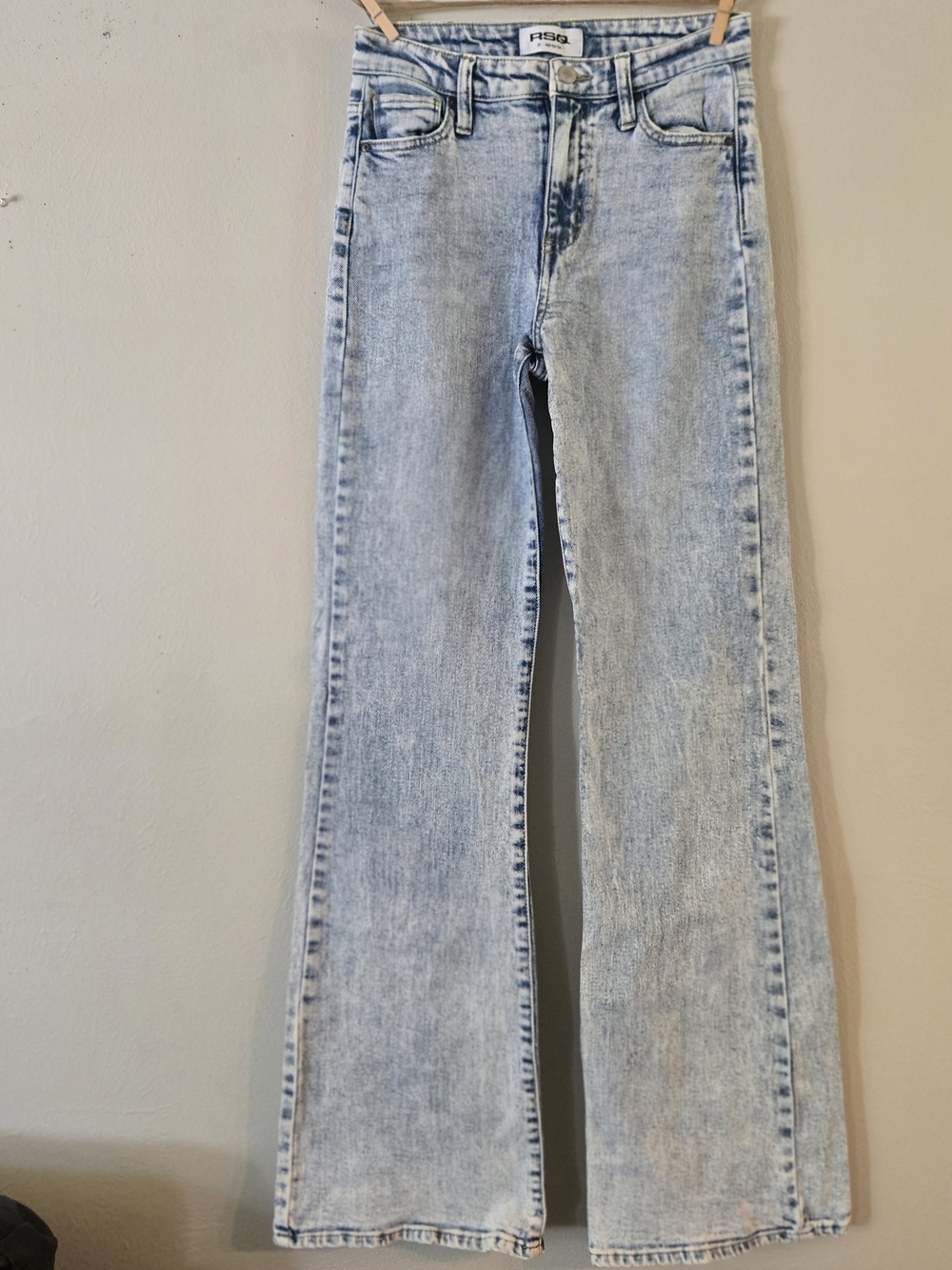RSQ Light Wash High-Rise Wide Leg Jeans - Light Blue